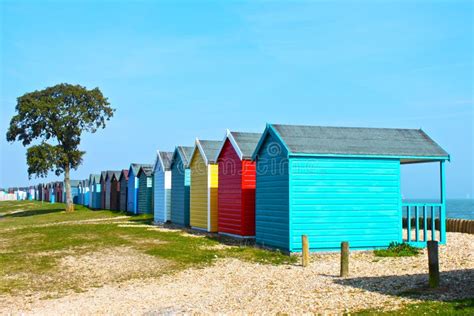 British Beach Huts Stock Image Image Of Summer Paint 52599199