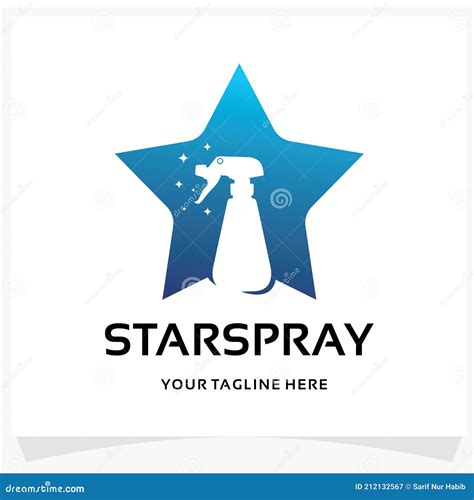 Star Spray Logo Design Template Inspiration Stock Vector Illustration