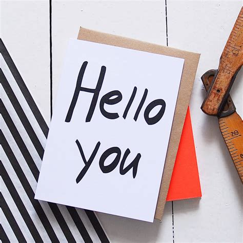 Hello You Card By Catherine Colebrook