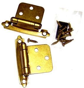 When the cabinet door is closed, a portion of the frame leaf is exposed and the entire door leaf is hidden. Cabinet Hinge, Semi-Concealed Burnished Brass ...
