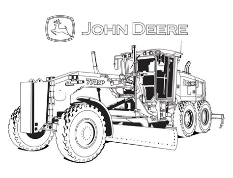 John Deere Tractor Coloring Pages Free