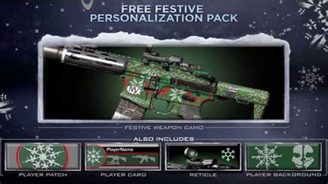 Call Of Duty Ghosts Free Christmas Dlc Pack New Camo Reticle