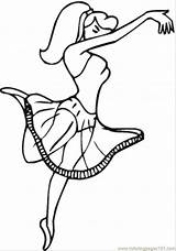 Coloring Dancing Ballet Dance Printable Dancer Drawing Para Bailarina Colorir Colouring Da Menina Barbie sketch template