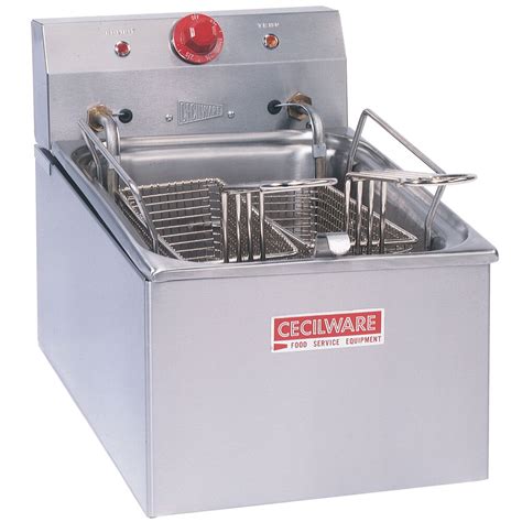 Cecilware EL250 Stainless Steel Commercial Countertop Electric Deep