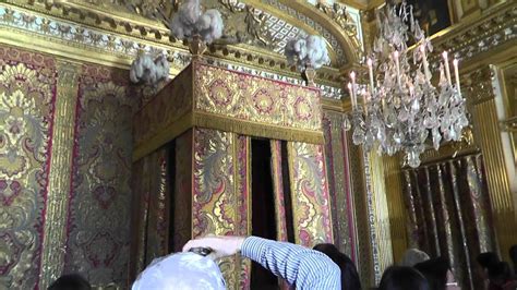 The columns are from the time of the sun king. Louis XIV's Bedroom in Versailles Palace in France - YouTube