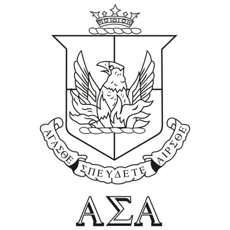 Alpha Sigma Alpha Black Crest Svg Alpha Sigma Alpha Sorority Svg