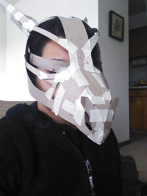 Making A Cubone Skull Cardboard Mask Cosplay Diy Skull Mask