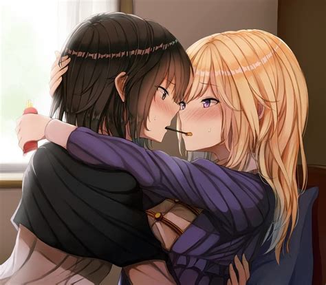 Anime Girls Kissing Each Other