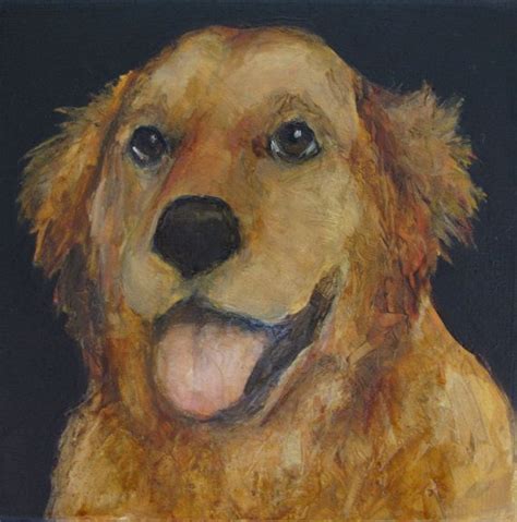 Original Golden Retriever Dog Puppy Art Oil Painting Canvas Etsy