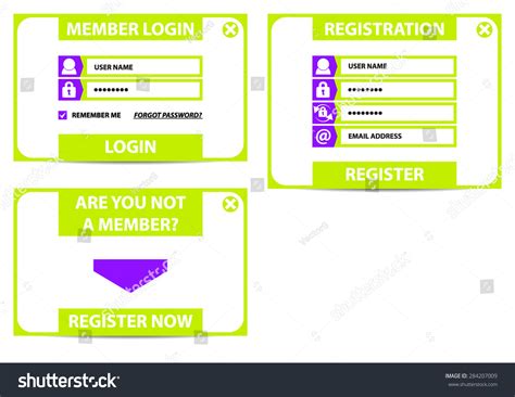 Login Register Vector Royalty Free Stock Vector 284207009