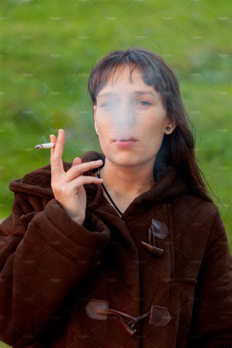 Beautiful Girl Smoking ~ People Photos ~ Creative Market