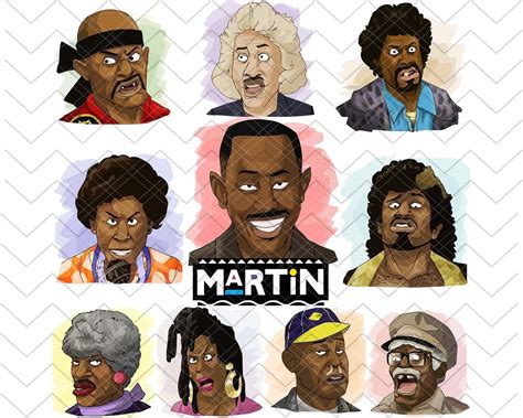 The Martin Lawrence Show All Characters Martin Tv Show Etsy