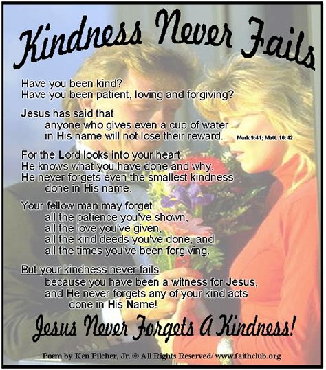 Kindness Never Fails Jesus Never Forgets A Kindness Wisdom Bible