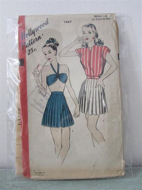 1940s vintage bathing suit and beachwear patterns etsy bathing suit patterns bathing suits