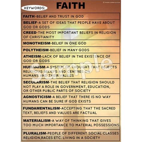 Faith Poster Ashmore Learning Solutions