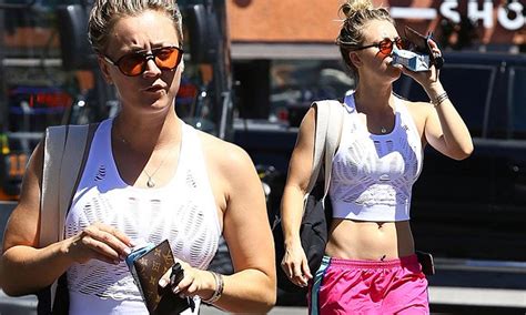 Kaley Cuoco Flaunts Her Toned Tummy In Crop Top As She Hits The Gym