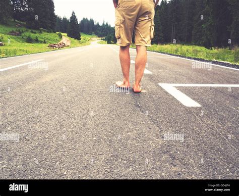 Walking Barefoot On Asphalt Hi Res Stock Photography And Images Alamy