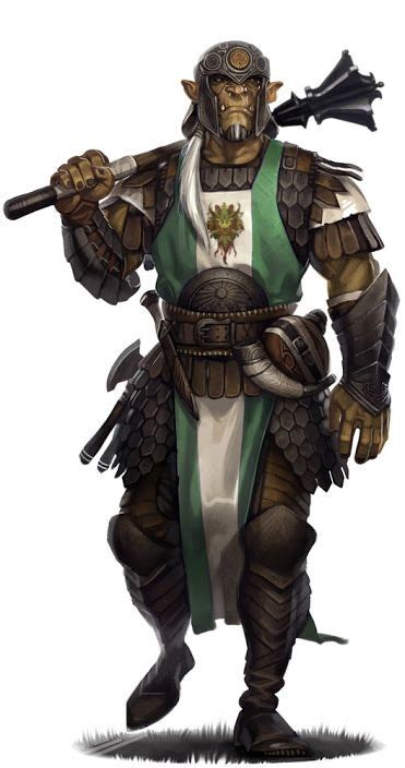 Half Orc Cleric Of Obad Hai Pathfinder Character Pathfinder Rpg
