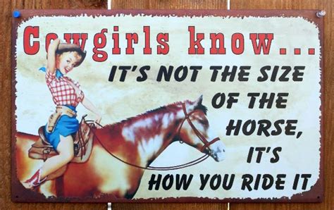 Maybe you would like to learn more about one of these? Cowgirl It's How You Ride Tin Metal Sign Country Farm ...