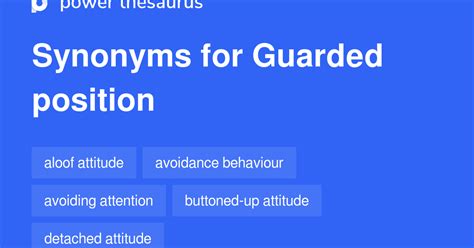 Guarded Position Synonyms 56 Words And Phrases For Guarded Position