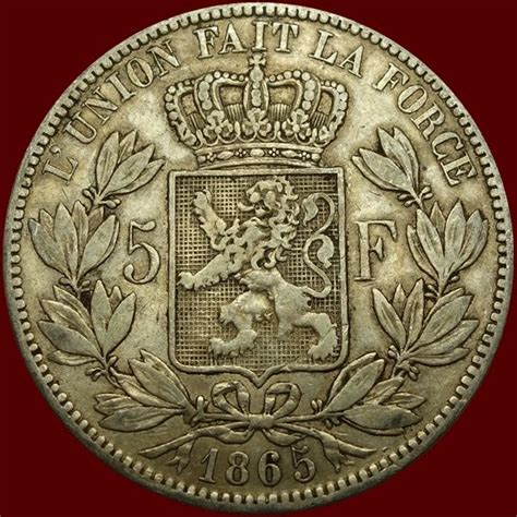 Belgium 5 Francs 1865 Leopold I Silver Catawiki