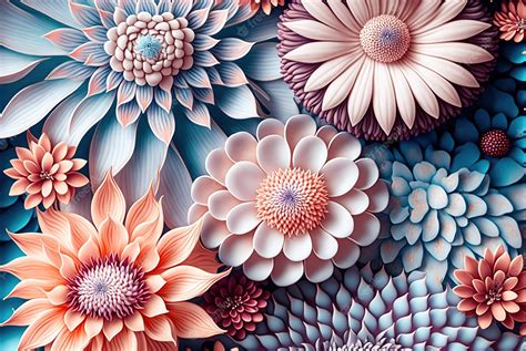 Premium Photo Flower Background Delicate Pastel Floral Pattern Top