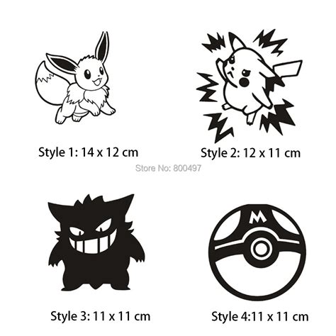 Pokemon Pikachu Vinyl Stickers X3 Home And Garden Stickers