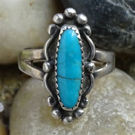 Vintage Bell Trading Post Native American Turquoise Ring Size