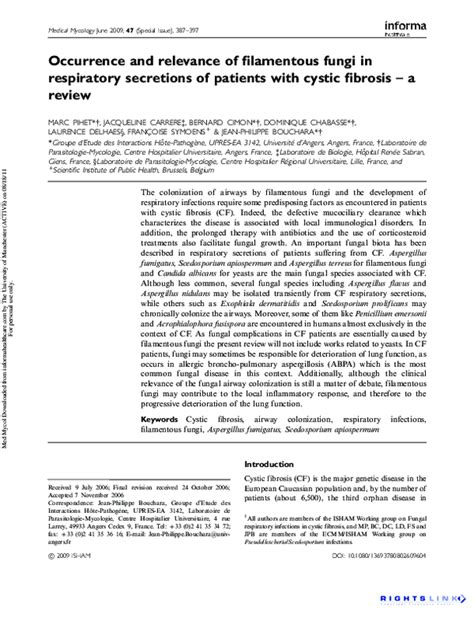 Pdf Toward The Standardization Of Mycological Examination Of Sputum