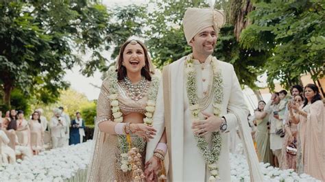 In Pics Parineeti Chopra And Raghav Chadhas First Official Appearance As Husband And Wife