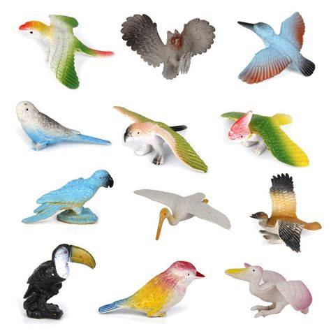 Deanyi Pcs Artificielle Oiseaux Animaux Mod Le R Duit En Plastique