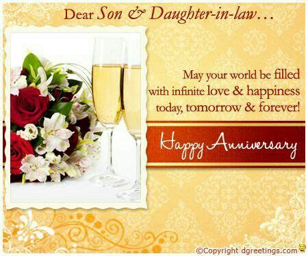 Happy anniversary daughter and son in law images. Happy Anniversary Son & Daughter in Law | Greetings ...