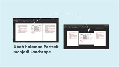 Cara Landscape 1 Halaman Di Word Sangu Ilmu