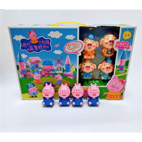 Peppa Pig And Tik Tok Pig 47pcs Building Blocks Set Toys Brick Toy Kids