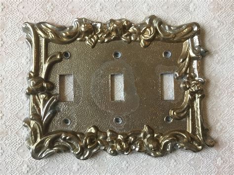 Triple Light Switch Cover Plate Vintage 1960s Distressed Etsy