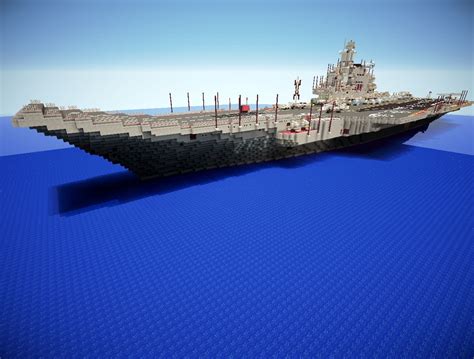 Kuznetsov Class Aircraft Carrier At 1 1 Minecraft Project