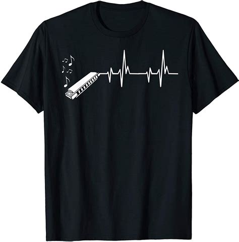 Harmonica Heartbeat T-Shirt Harmonica Lover Gift Shirt T-Shirt in 2020 | Shirt gift, Shirts, T shirt