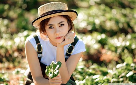 デスクトップ壁紙 女性 モデル ポートレート アジア人 緑 春 衣類 女の子 美しさ 花嫁 肖像写真 写真撮影 1920x1200 Dasert 114041