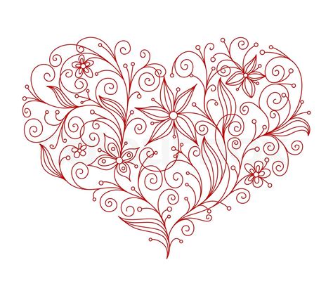 Abstract Flower Heart Stock Image Colourbox