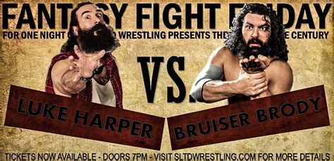 Fantasy Fight Friday Luke Harper Vs Bruiser Brody Sltd Wrestling