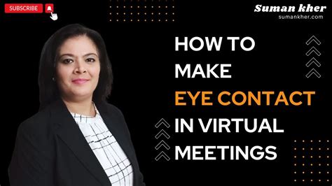 How To Make Eye Contact In Virtual Meetings YouTube