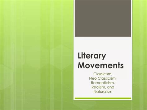 Ppt Literary Movements Powerpoint Presentation Free Download Id