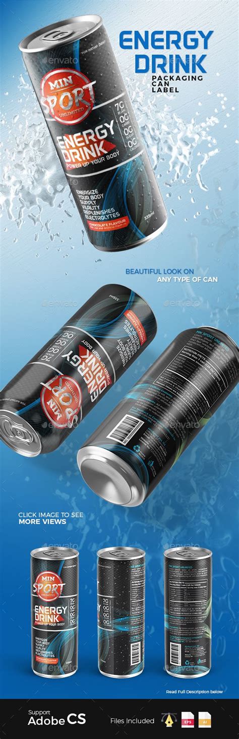 To bid please add your design to your bid (please don't bid without. Energy Drink Packaging Can Label | Refaz