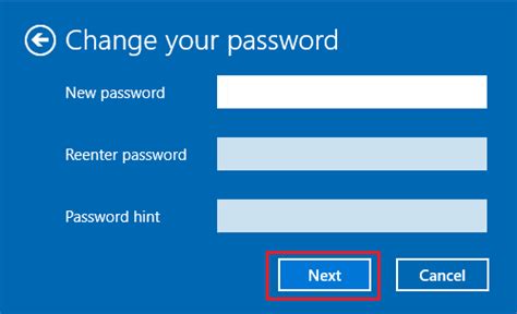 How To Change Local User Account Password In Windows 10