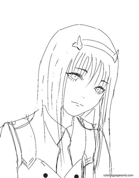 Zero Two 02 Anime Coloring Pages Zero Two Coloring Pages Coloring