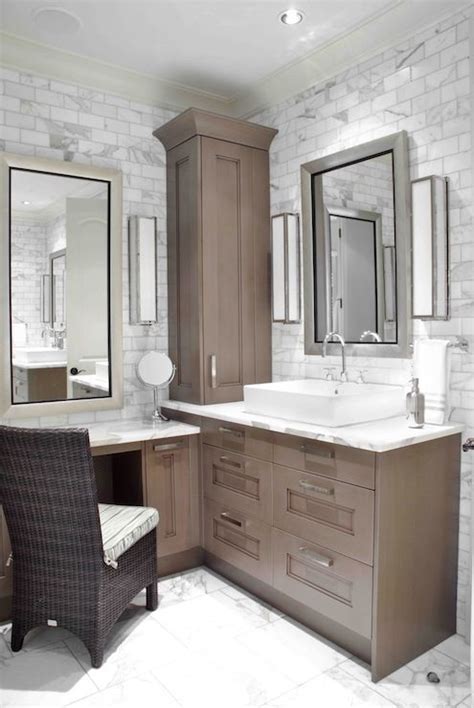 In an attempt to earn a cohesive room focused on a certain style, a lot of people will take advantage of cabinets to set the tone. 13 best L-Shaped Double Vanity Bathroom Inspiration images ...