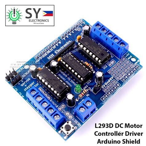 L293d Dc Motor Driver Shield For Arduino Uno And Mega Stepper