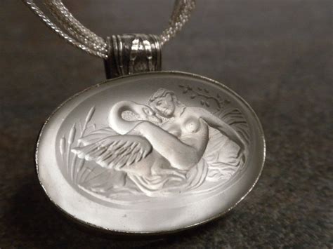 Greek Mythology Jewelry Cameo Necklace Leda And The Swan Etsy