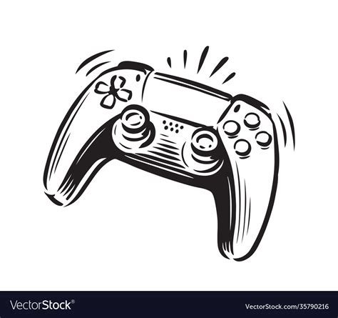 Game Controller Symbol Joystick Royalty Free Vector Image