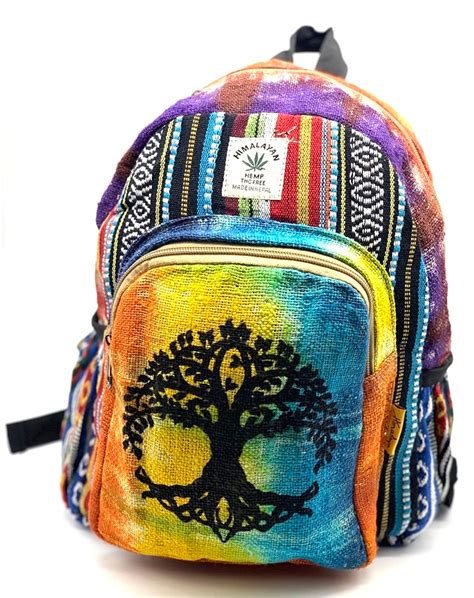 Unique Design Tie Dye Himalaya Hemp Backpack Small Backpack Etsy